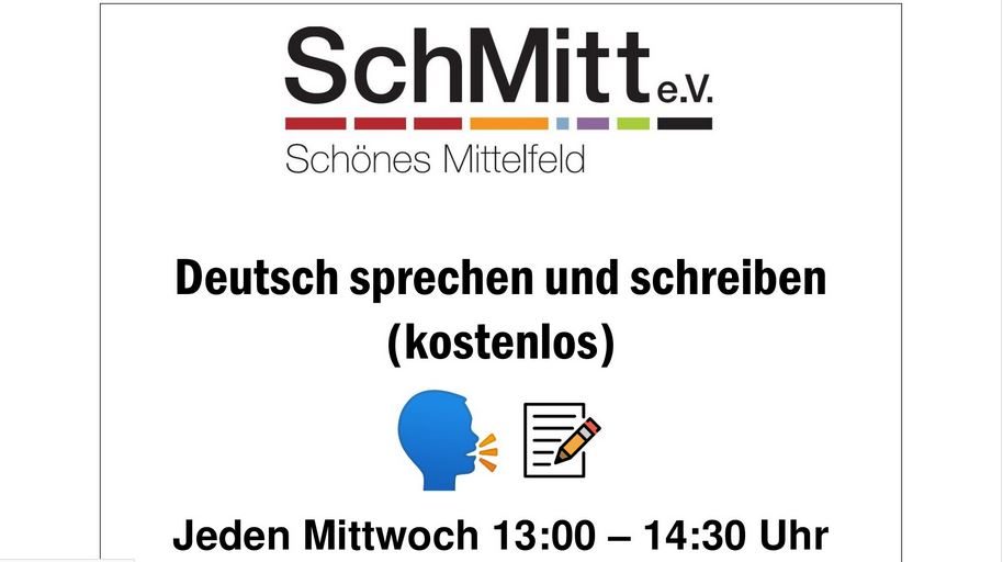 20. September 13:00 – 14:30 Uhr Deutsch sprechen und schreiben (kostenlos)