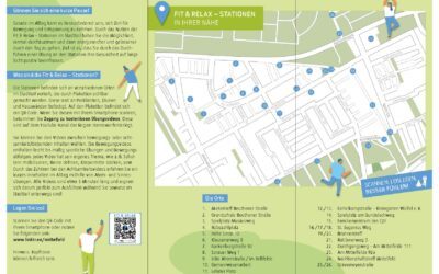 Discover the Fit & Relax stations with a leaflet or QR code in Mittelfeld