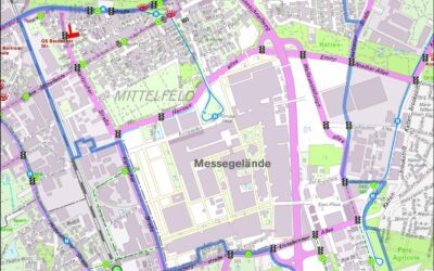 نقشه مسیر مدرسه Mittelfeld - برای همه بچه های مدرسه ابتدایی Beuthener Straße آرزوی شروع خوبی در مدرسه داریم!