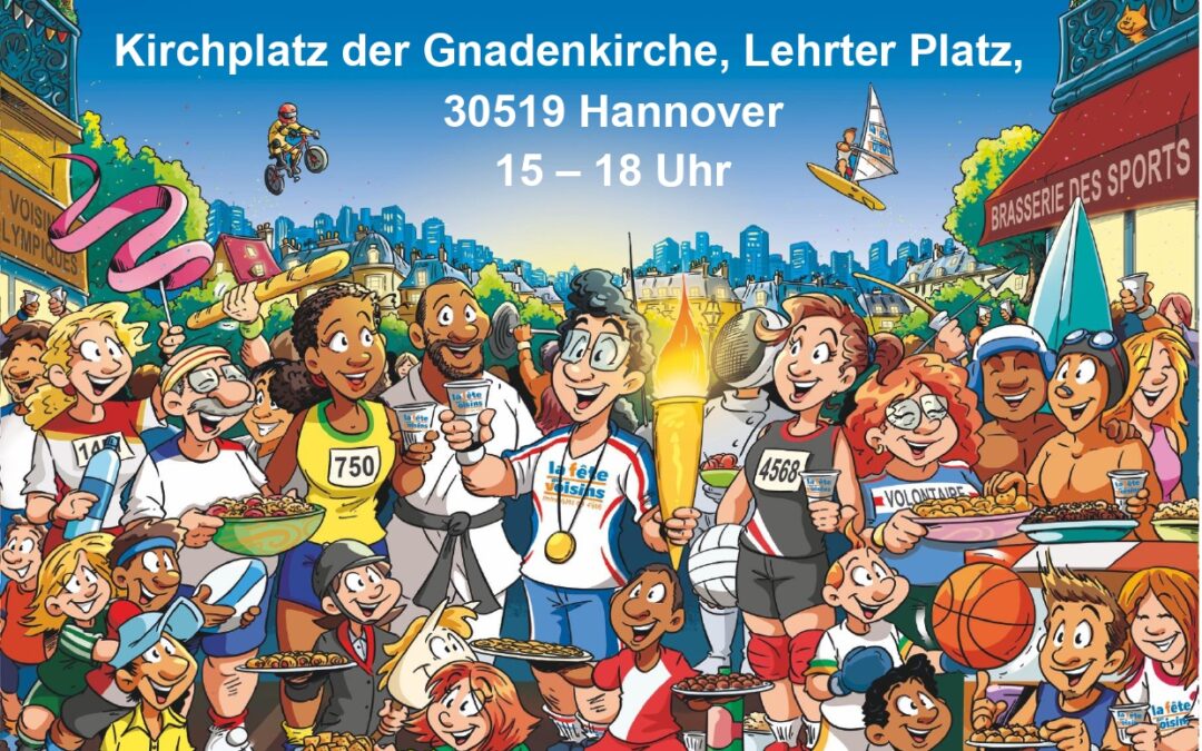 Viernes 31 de mayo 15.00:18.00 - XNUMX:XNUMX Fiesta de vecinos en la plaza de la iglesia de Gnadenkirche en Mittelfeld