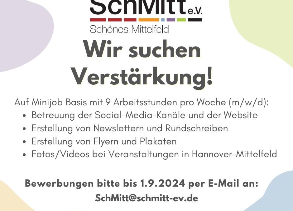 SchMitt e.V. sucht Verstärkung (Minijob)
