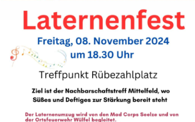 Freitag, 08. November 2024, 18.30 – Laternefest