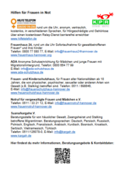 Hilfen für Frauen in Not