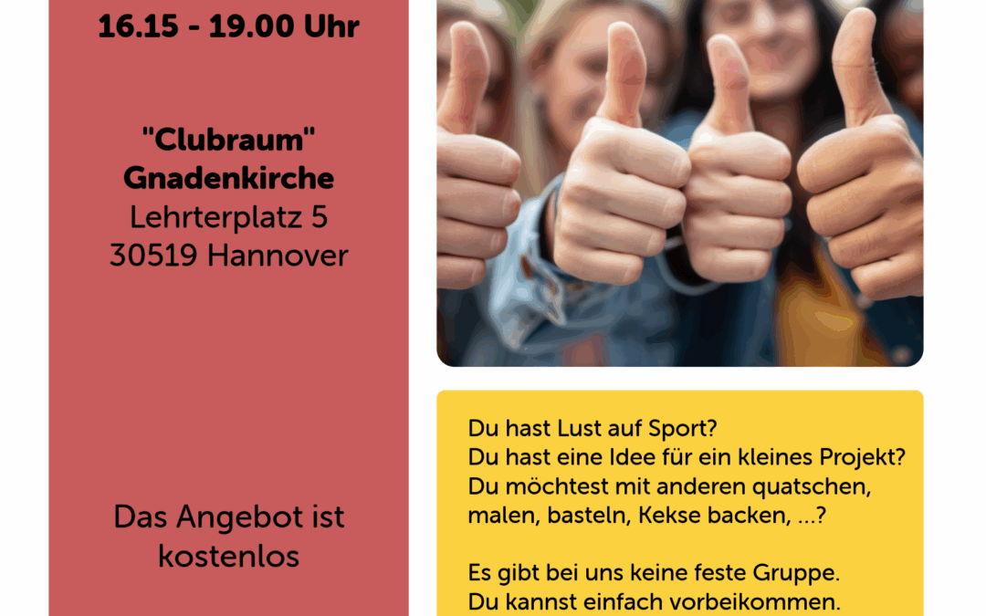 Mittwoch, 17. Dezember, 16.15 – 19.00 Uhr – Offener Treff (10-13 Jahre)