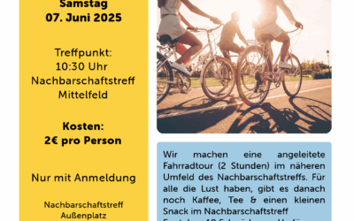 Samstag, 07. Juni, 10:30 Uhr – Fahrradtour für Anfänger*innen