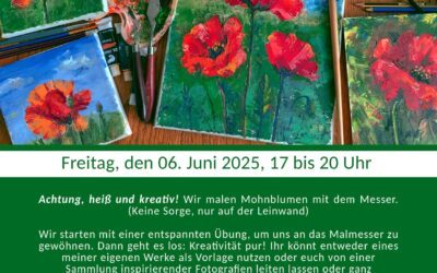 Freitag, 06. Juni, 17.00 – 20.00 Uhr – kreativer Malkurs