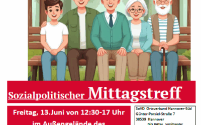 Freitag, 13. Juni, 12:30 – 17.00 Uhr – Sozialpolitischer Mittagstreff (SoVD)