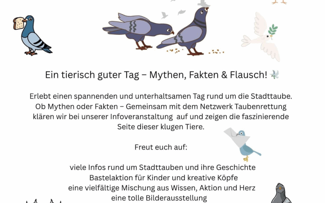 Samstag, 05. Juli, 15.00 – 18.00 Uhr – Taubenerlebnistag
