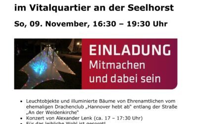 Dimanche 09 novembre, 16h30 – 19h30 – Festival des Lumières dans le Vitalquartier