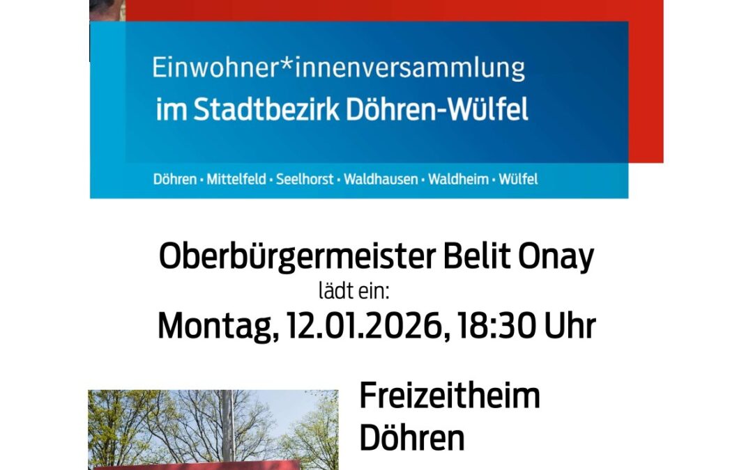 Montag, 12. Januar, 18.30 Uhr – Oberbürgermeister Belit Onay lädt ein.