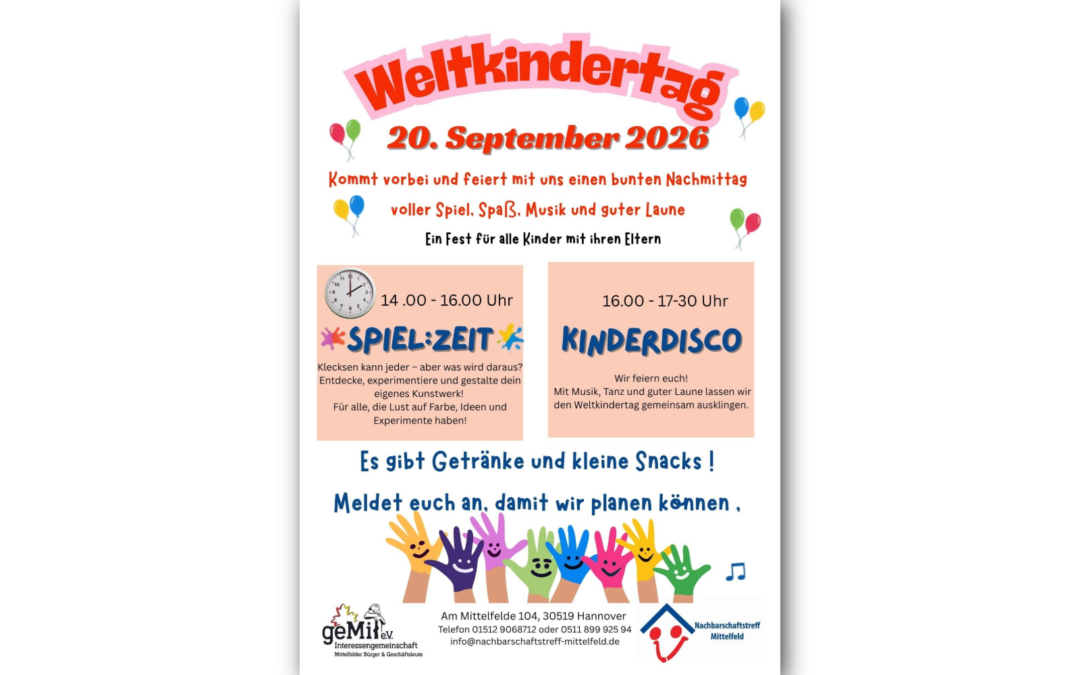Kinderdisco zum Weltkindertag